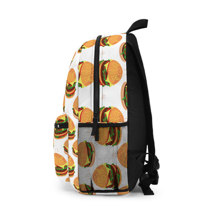 Funny Burger Print School Backpack