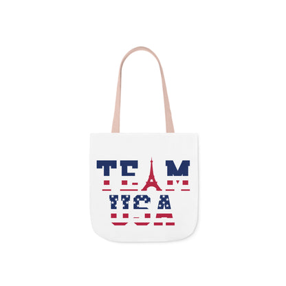 Team USA Paris Olympics Canvas Tote Bag, 5-Color Straps