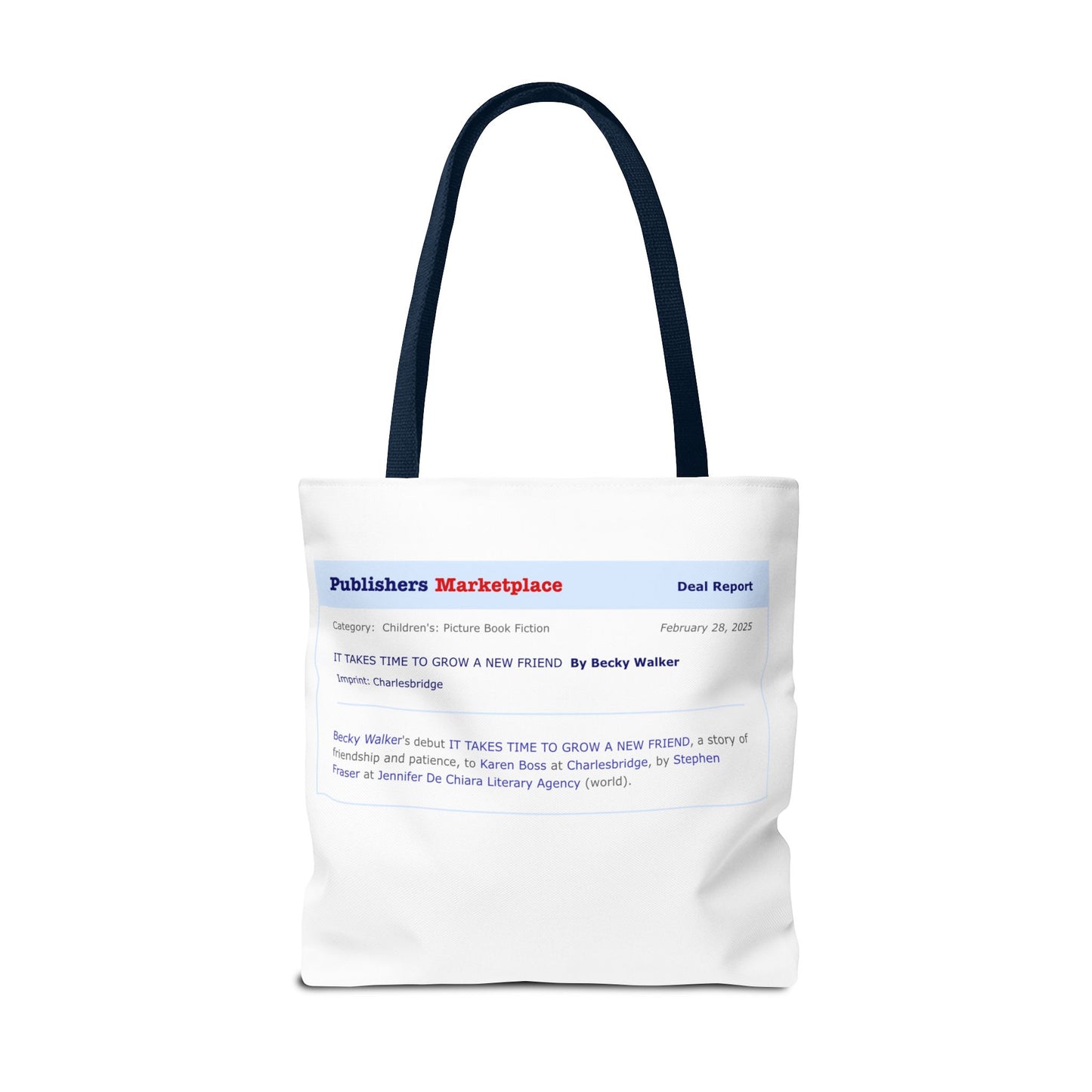 Tote Bag — Publishers Marketplace Announcement Tote