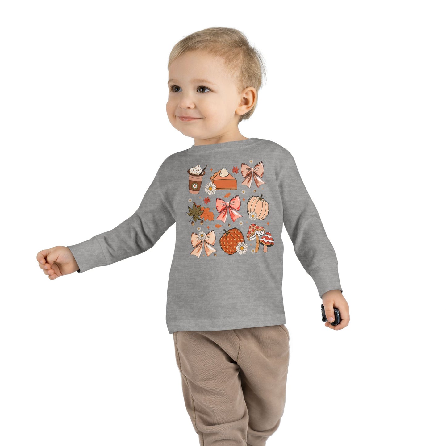 Fall Vibes CoquetteToddler Long Sleeve Tee