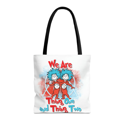 We Are Thing One and Thing Two Tote Bag (AOP)