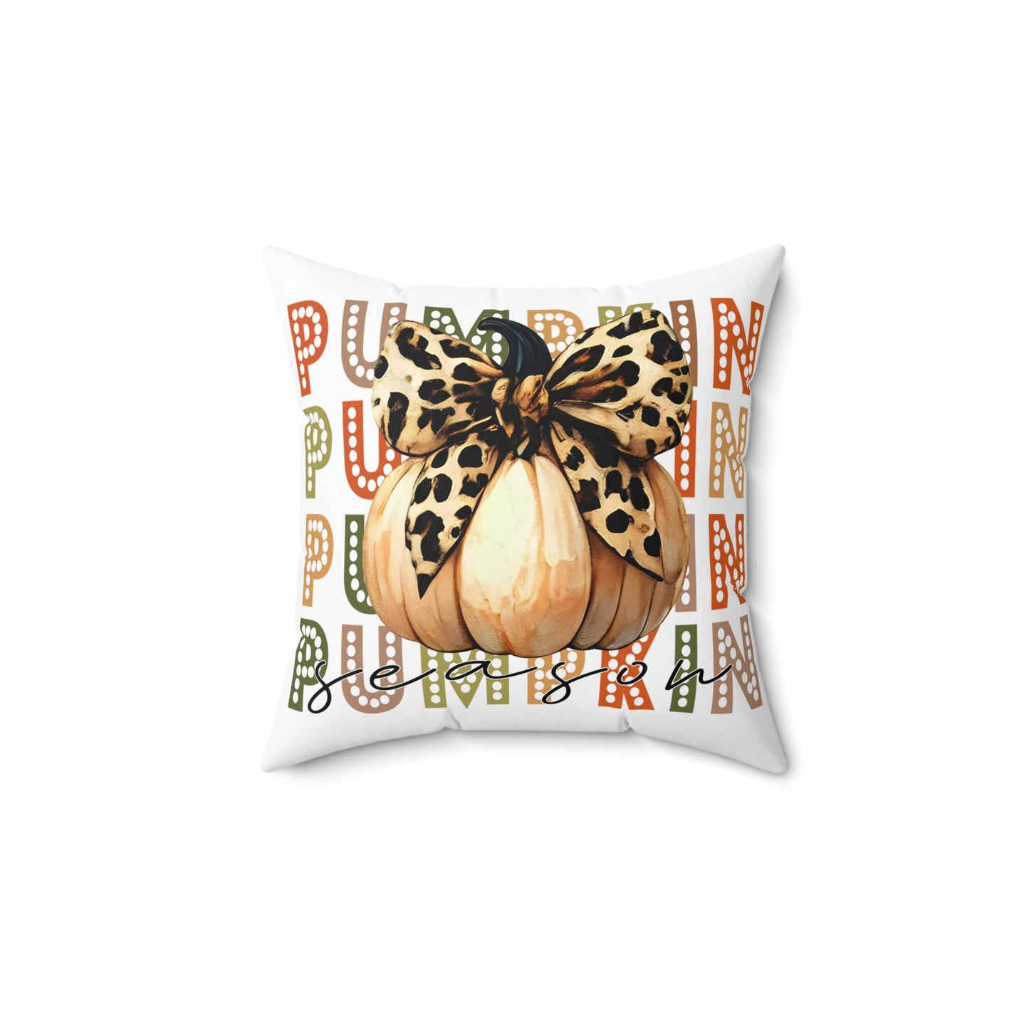 Pumpkin Season Spun Polyester Square Pillow