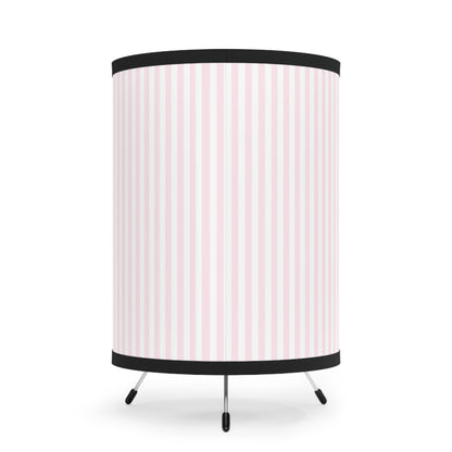 Pink Striped Tripod Lamp