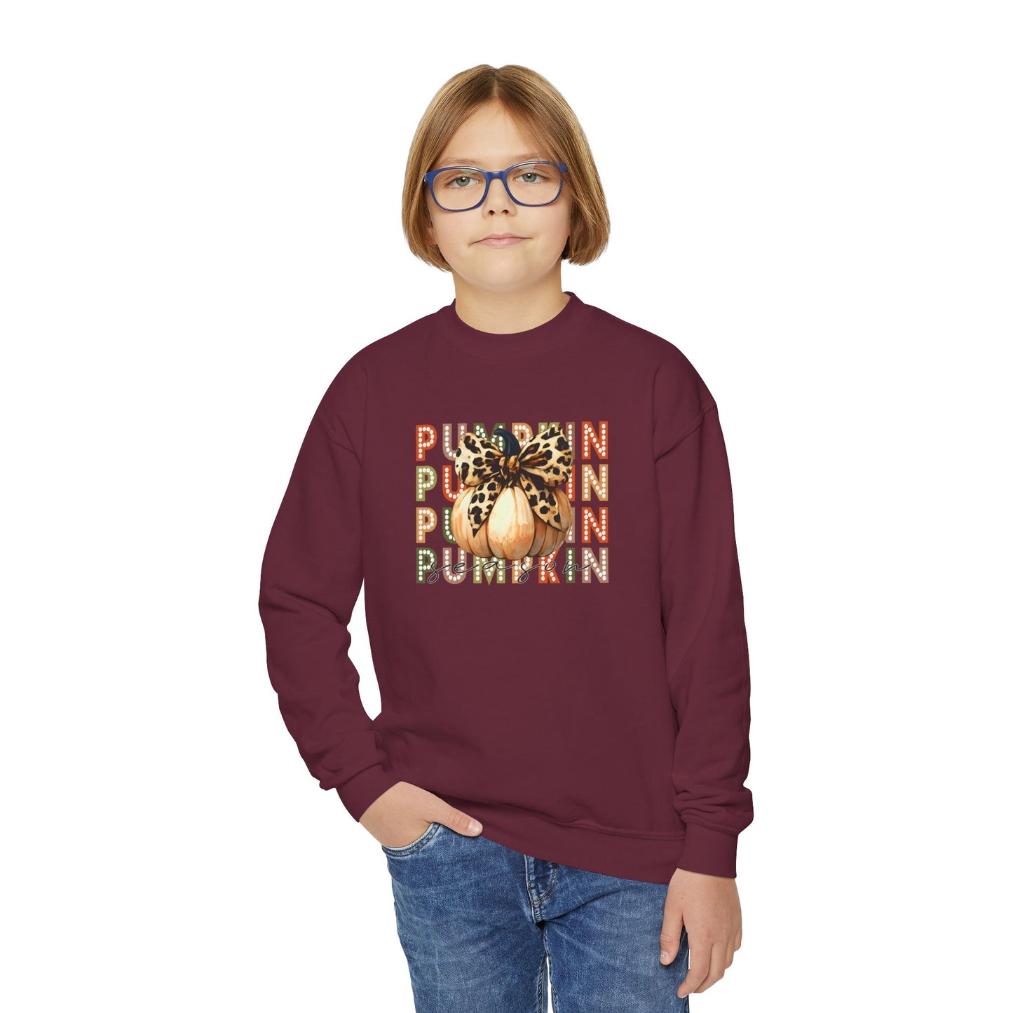 Pumpkin Season Youth Crewneck Sweatshirt