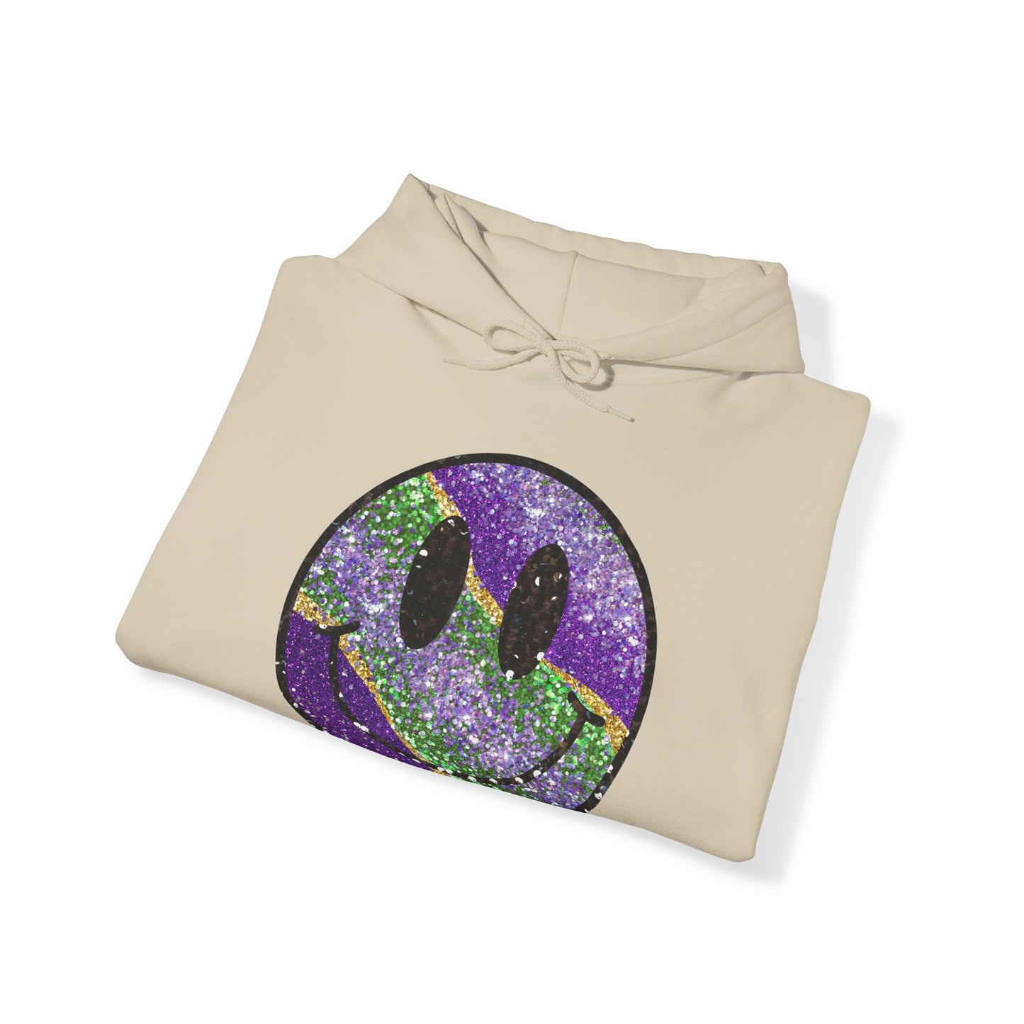 Mardi Gras Smiley Face Hooded Sweatshirt Hoodie