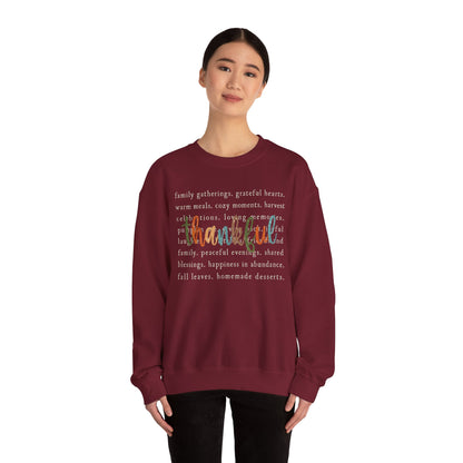 Thanksgiving Thankful Unisex Heavy Blend™ Crewneck Sweatshirt