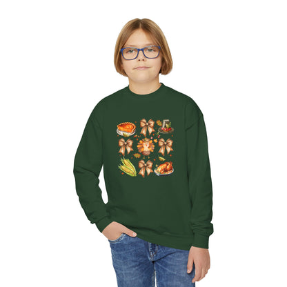 Thanksgiving Coquette Youth Crewneck Sweatshirt