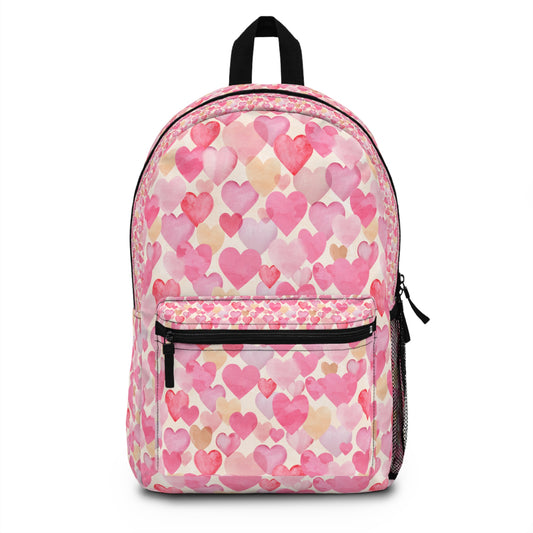 Cute Heart Pattern Back-to-School Backpack