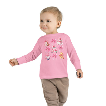 Holiday Coquette Toddler Long Sleeve Tee