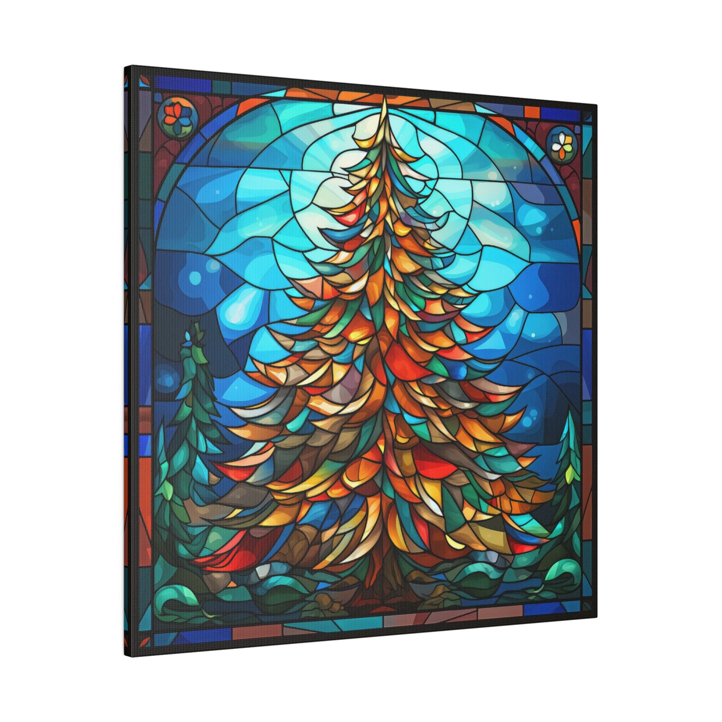 Stained Glass Christmas Canvas