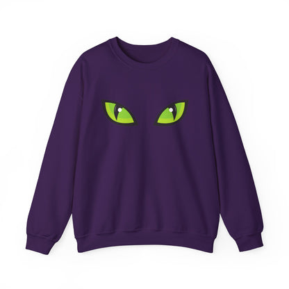 Spooky Cat Eyes Halloween Sweatshirt