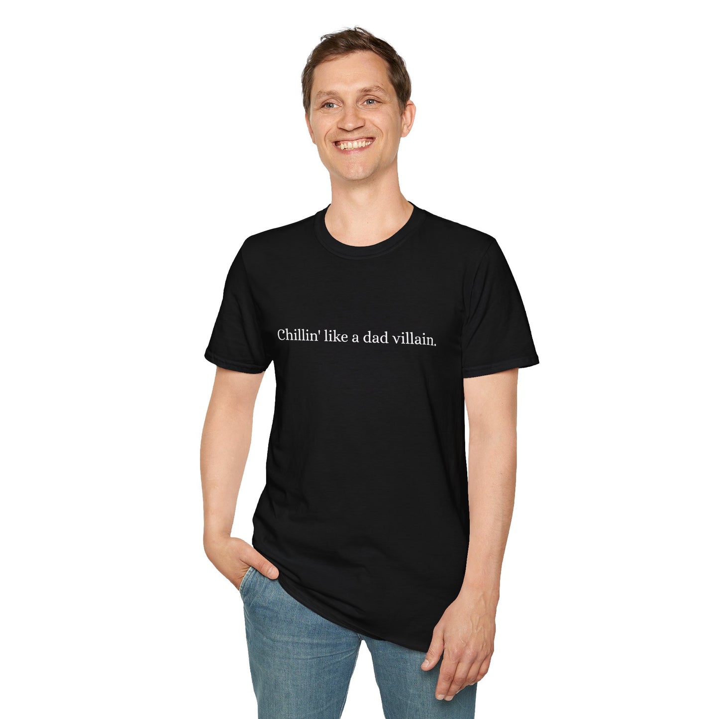 Chillin' Like a Dad Villian Funny Dad Soft T-Shirt