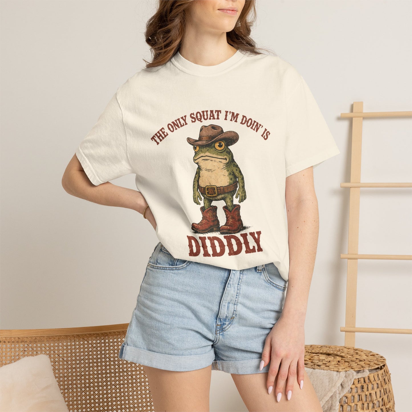 "The Only Squat I'm Doin' Is Diddly" Frog Tee