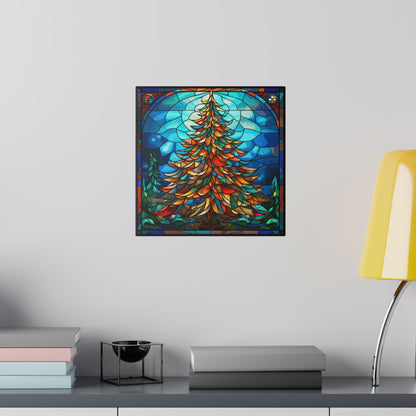 Stained Glass Christmas Canvas