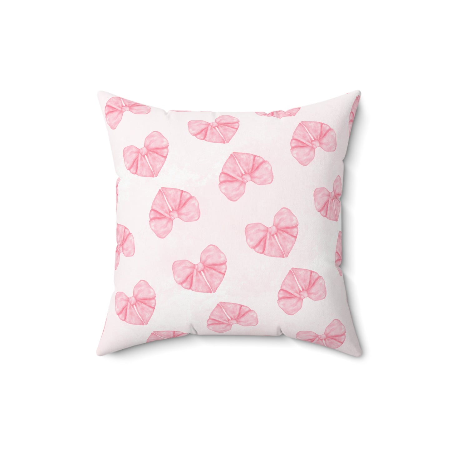 Coquette Bow Heart Square Pillow