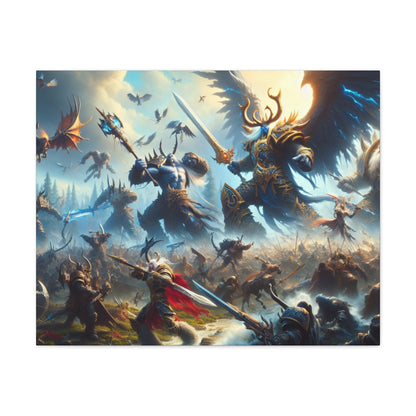 Epic DnD Battle Canvas Wall Art