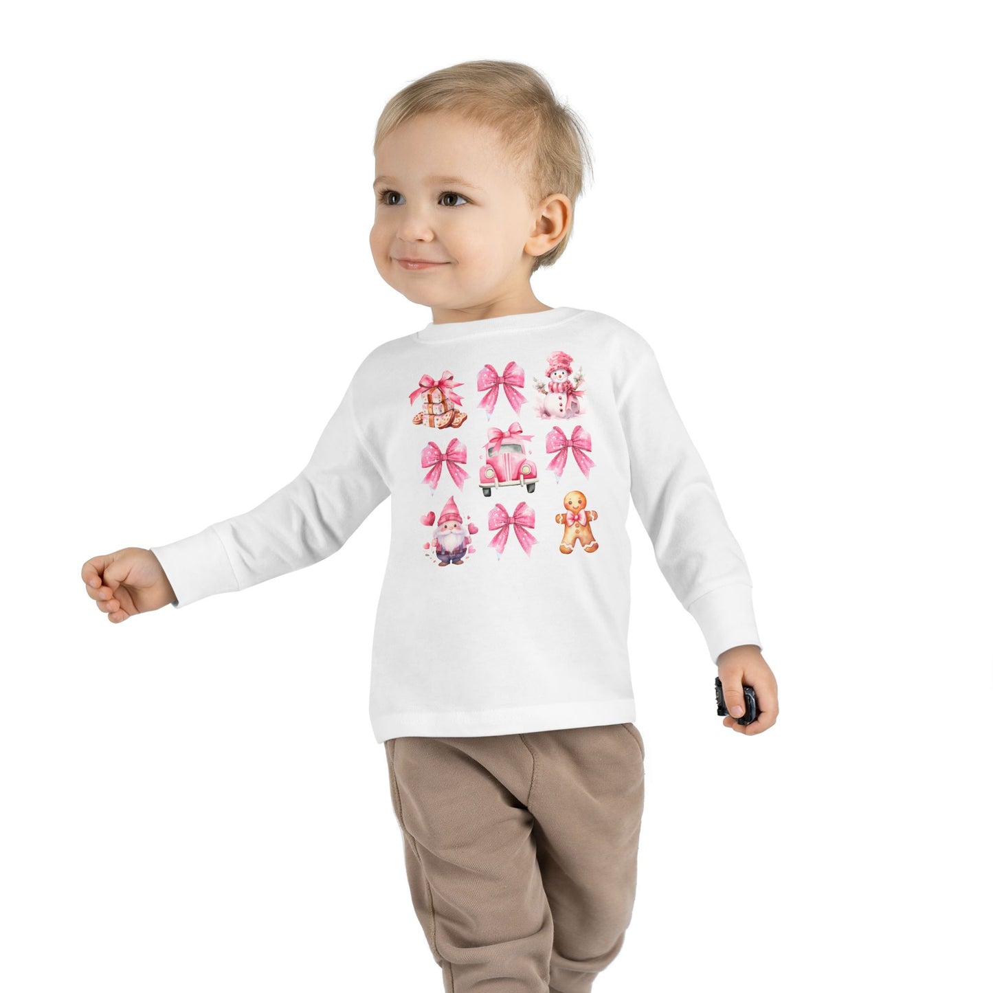 Holiday Coquette Toddler Long Sleeve Tee