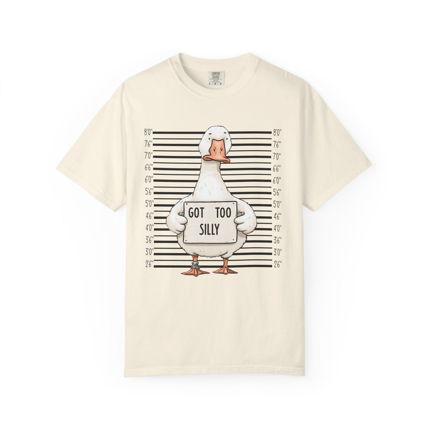 Funny Goose T-Shirt — 'Got Too Silly' Mugshot Graphic Tee