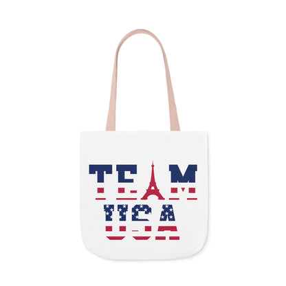 Team USA Paris Olympics Canvas Tote Bag, 5-Color Straps