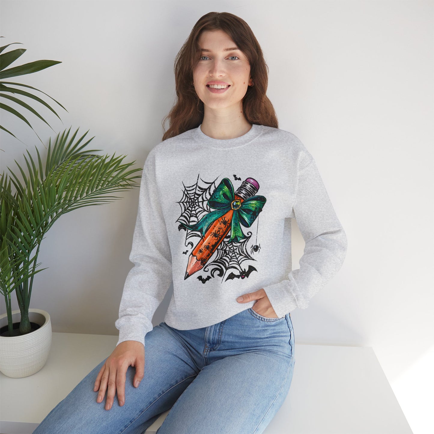 Halloween Pencil and Bow Sweatshirt