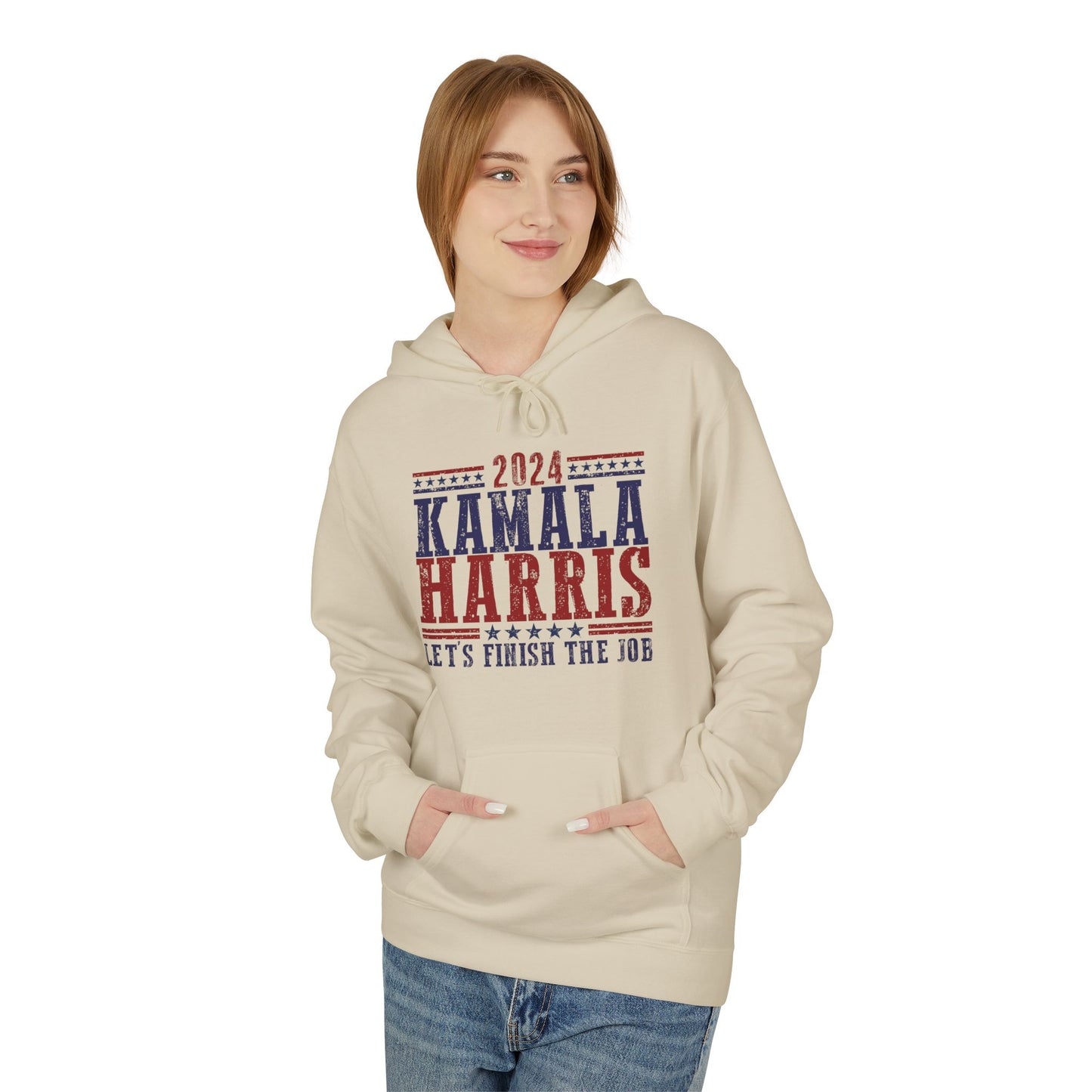 Kamala Harris Let's Finish the Job Unisex Midweight Softstyle  Hoodie