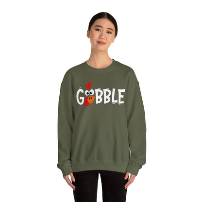 Gobble Thanksgiving Turkey Unisex Heavy Blend™ Crewneck Sweatshirt