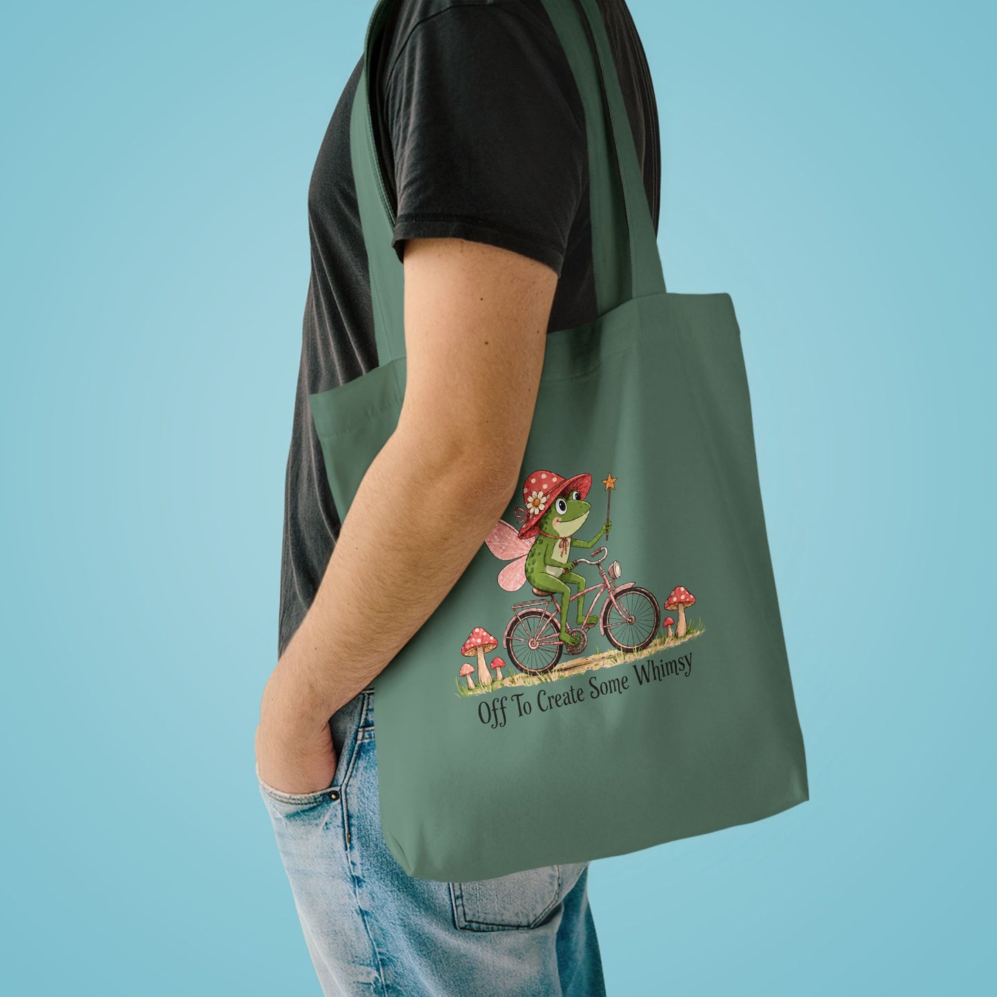 Whimsical Frog Fairy Bicycle Tote