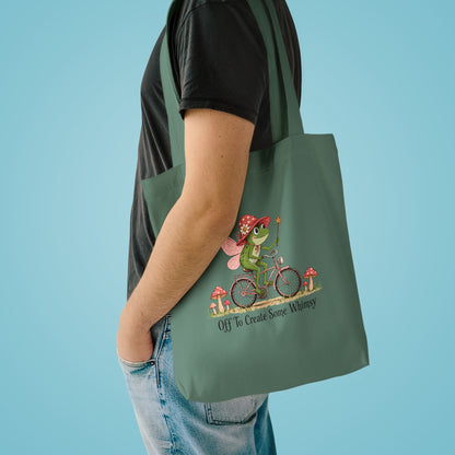 Whimsical Frog Fairy Bicycle Tote