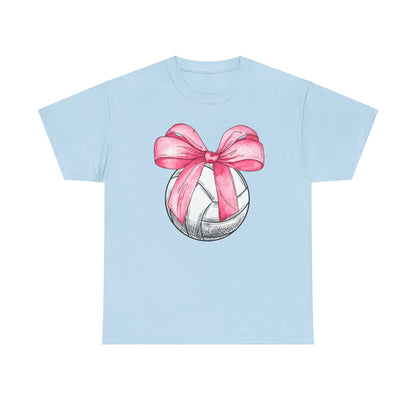 Girls Volleyball Coquette Unisex Heavy Cotton Tee