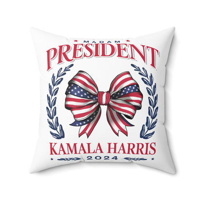 Coquette Kamala Harris Square Pillow