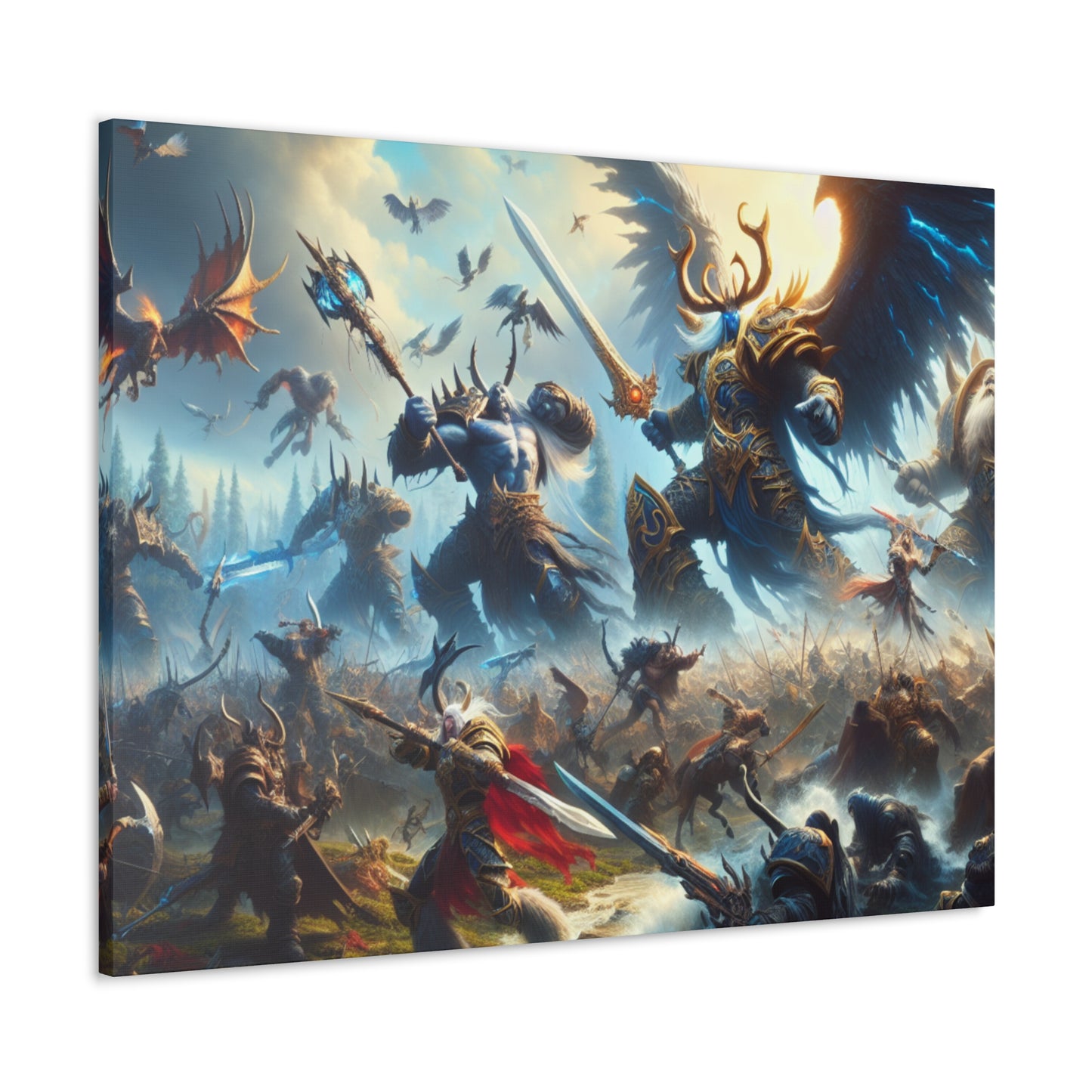 Epic DnD Battle Canvas Wall Art