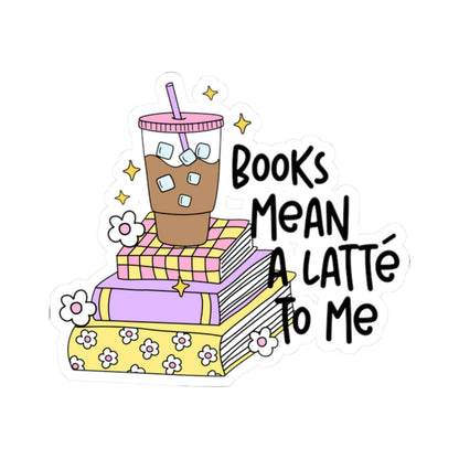 Cute Coffee & Books Kiss-Cut Stickers