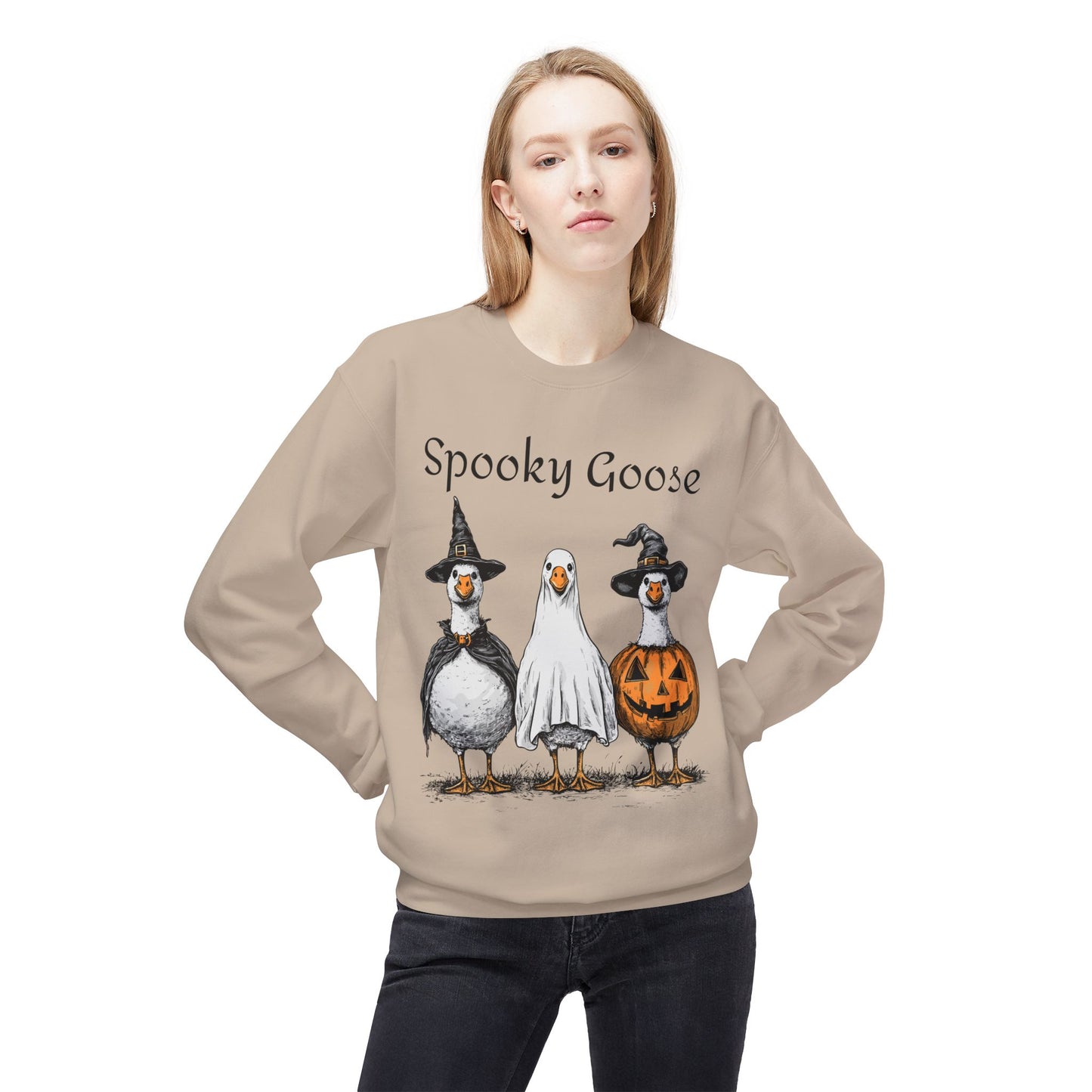 Spooky Goose Adult Softstyle Sweatshirt