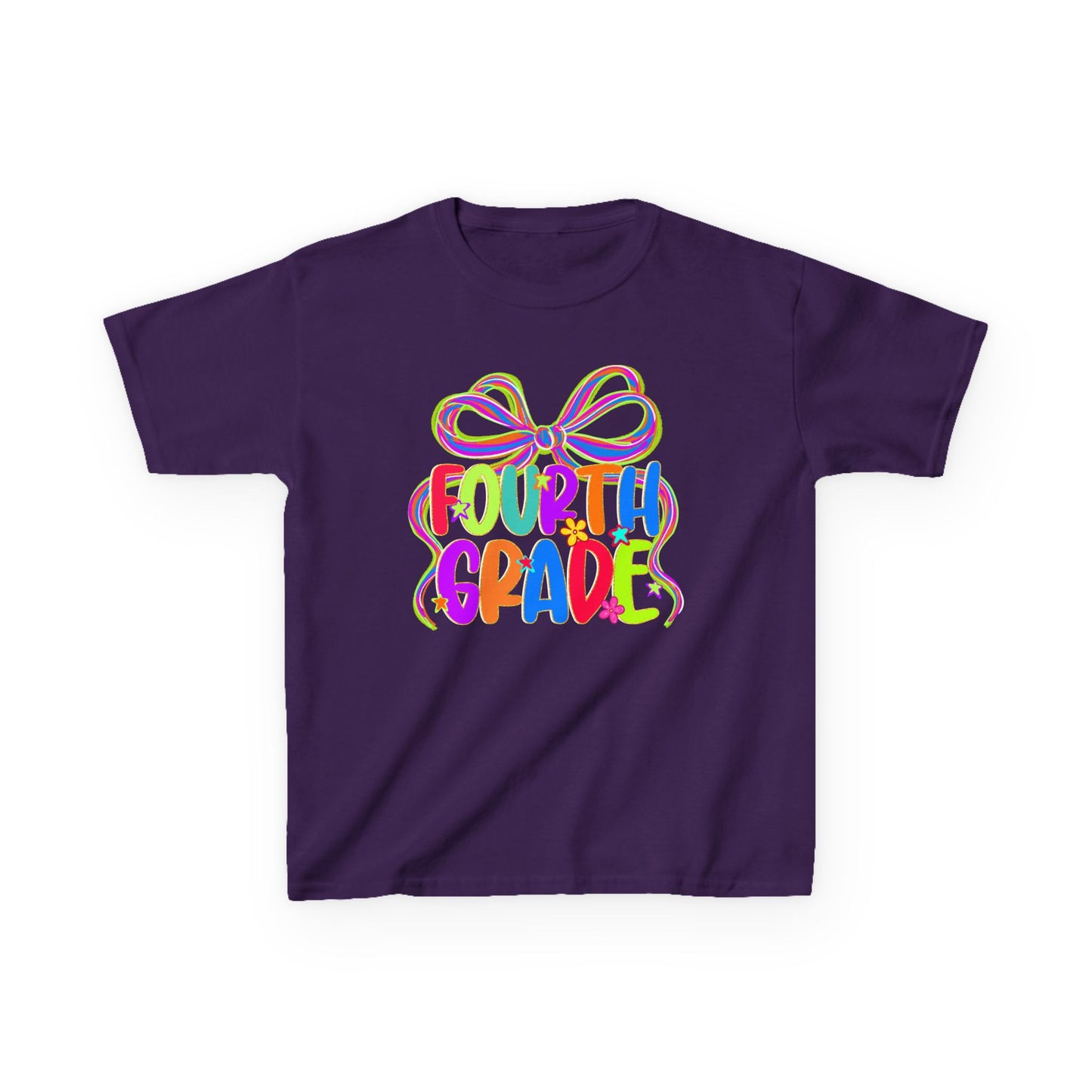 Neon Fourth Grade Back to School Kids Tee