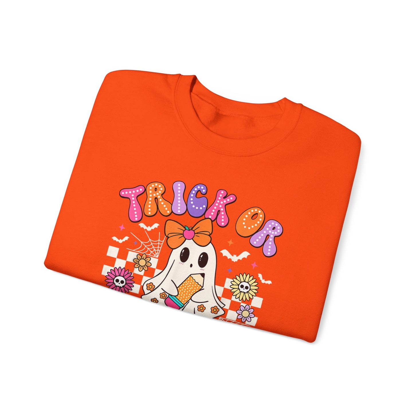 Trick or Teach Halloween Unisex Heavy Blend™ Crewneck Sweatshirt