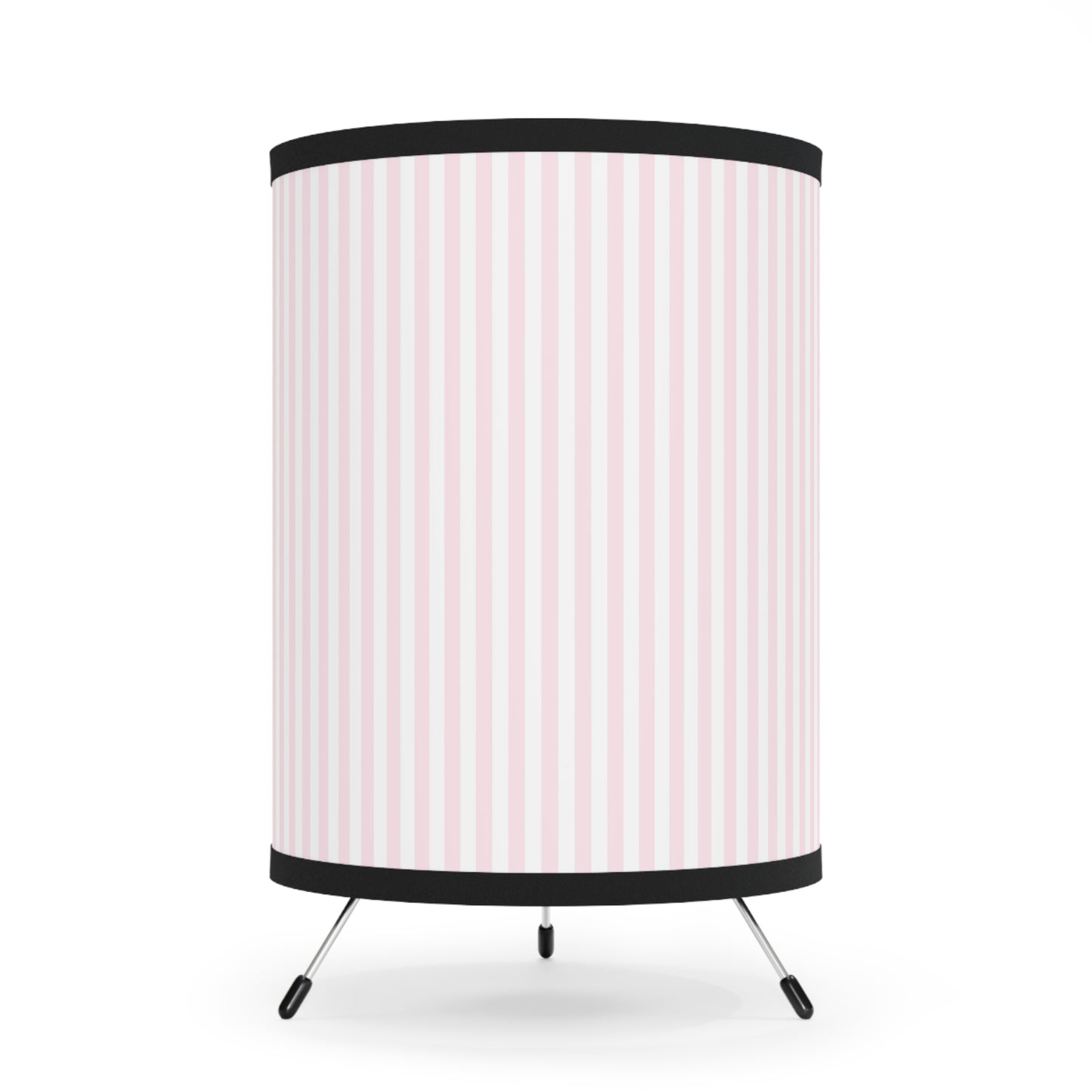 Pink Striped Tripod Lamp