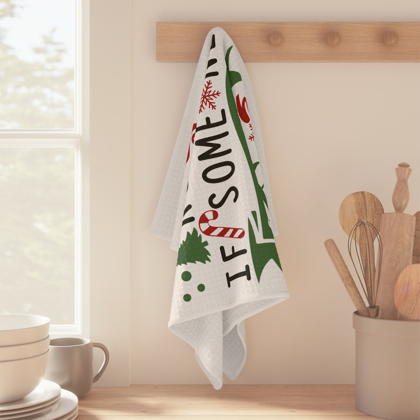 Funny Christmas Microfiber Tea Towel