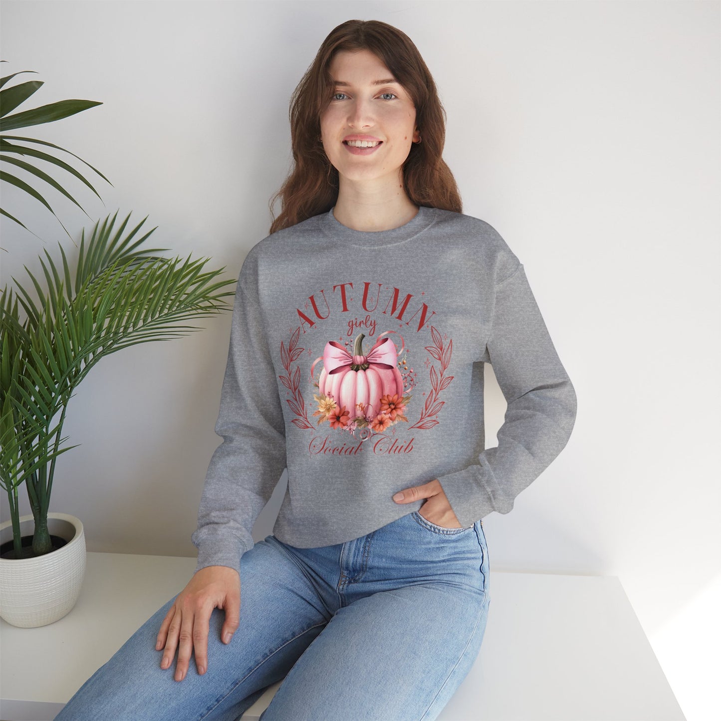 Autumn Girly Social Club Unisex Heavy Blend™ Crewneck Sweatshirt