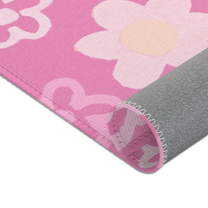 Coquette Pink Flower Power Area Rugs