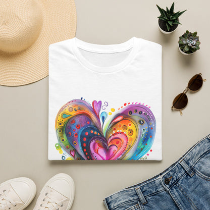 Unisex Watercolor Heart Softstyle T-Shirt