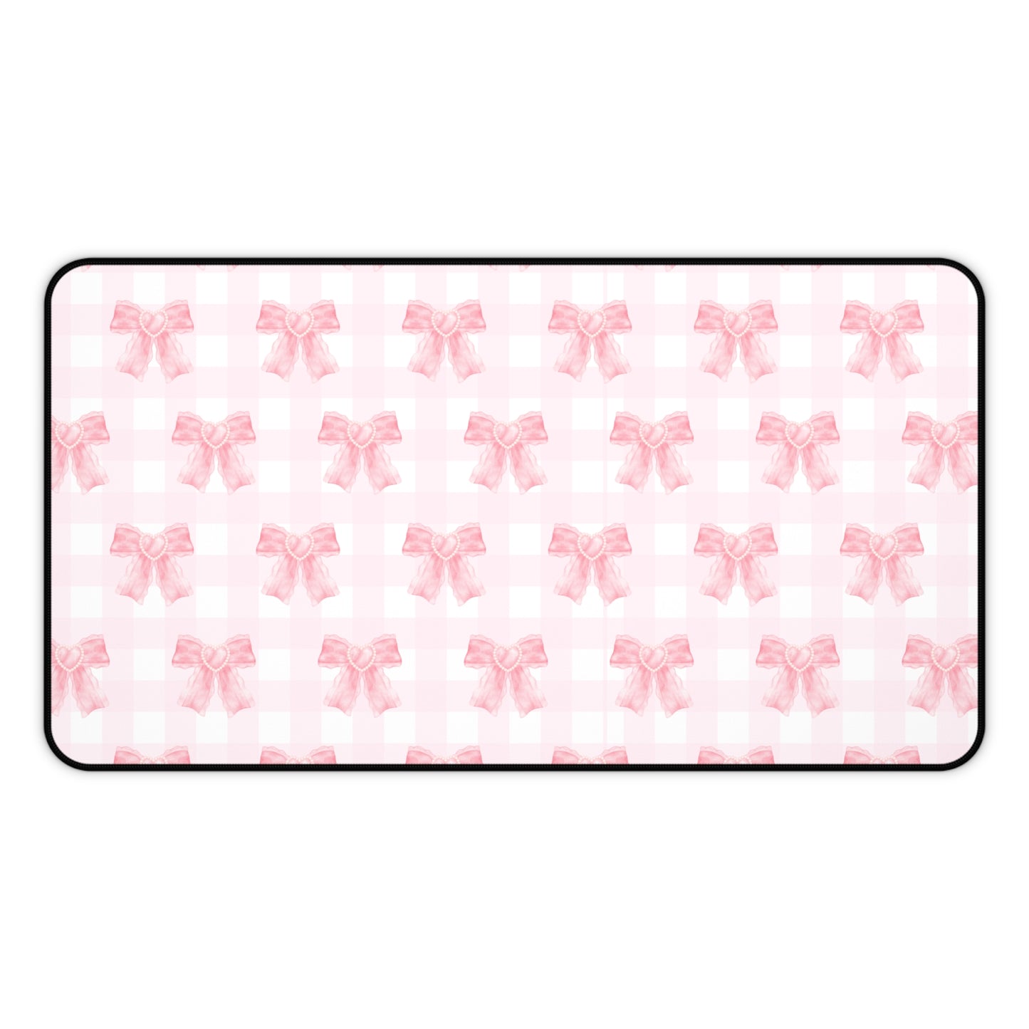 Coquette Pink Bow Dorm Decor Desk Mat