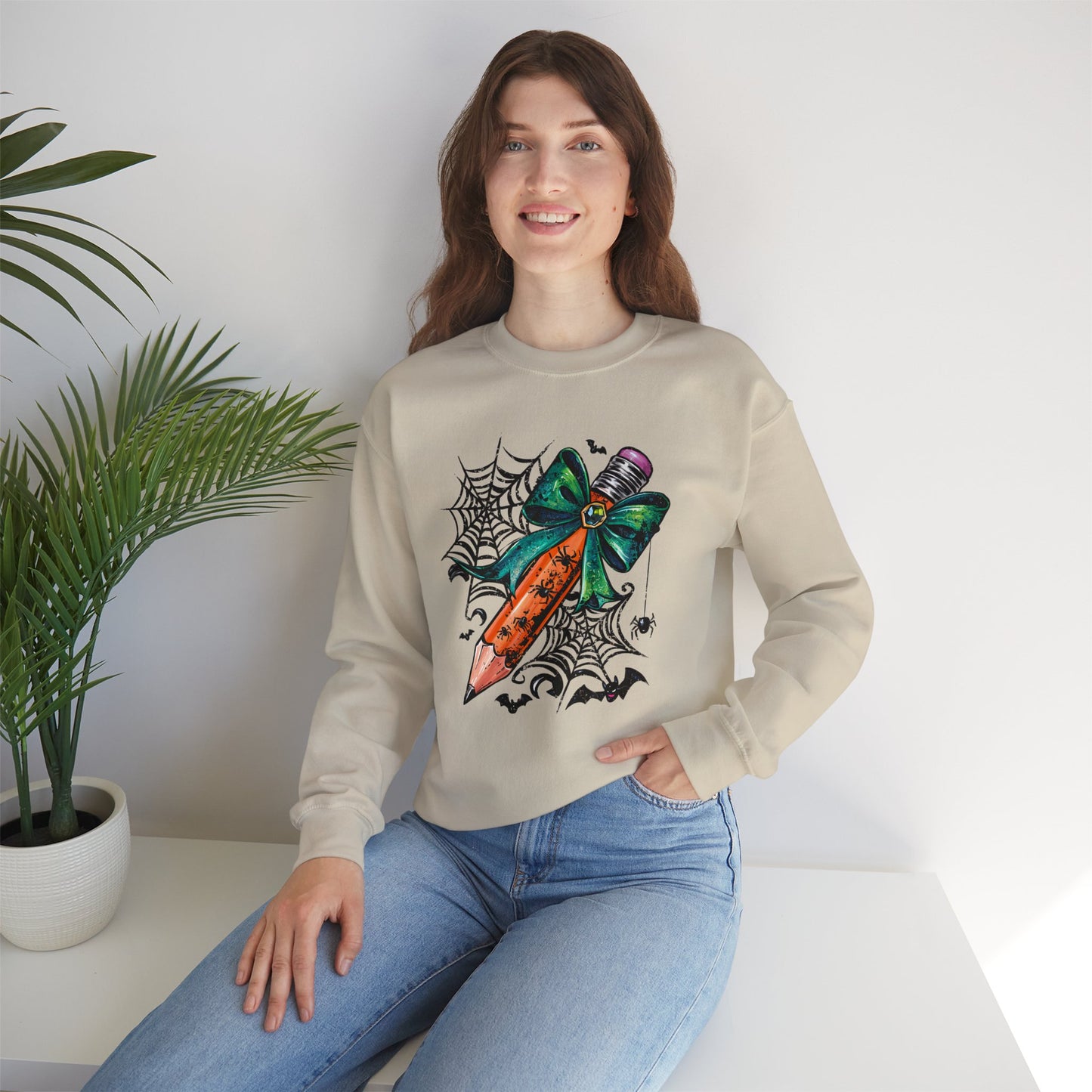 Halloween Pencil and Bow Sweatshirt