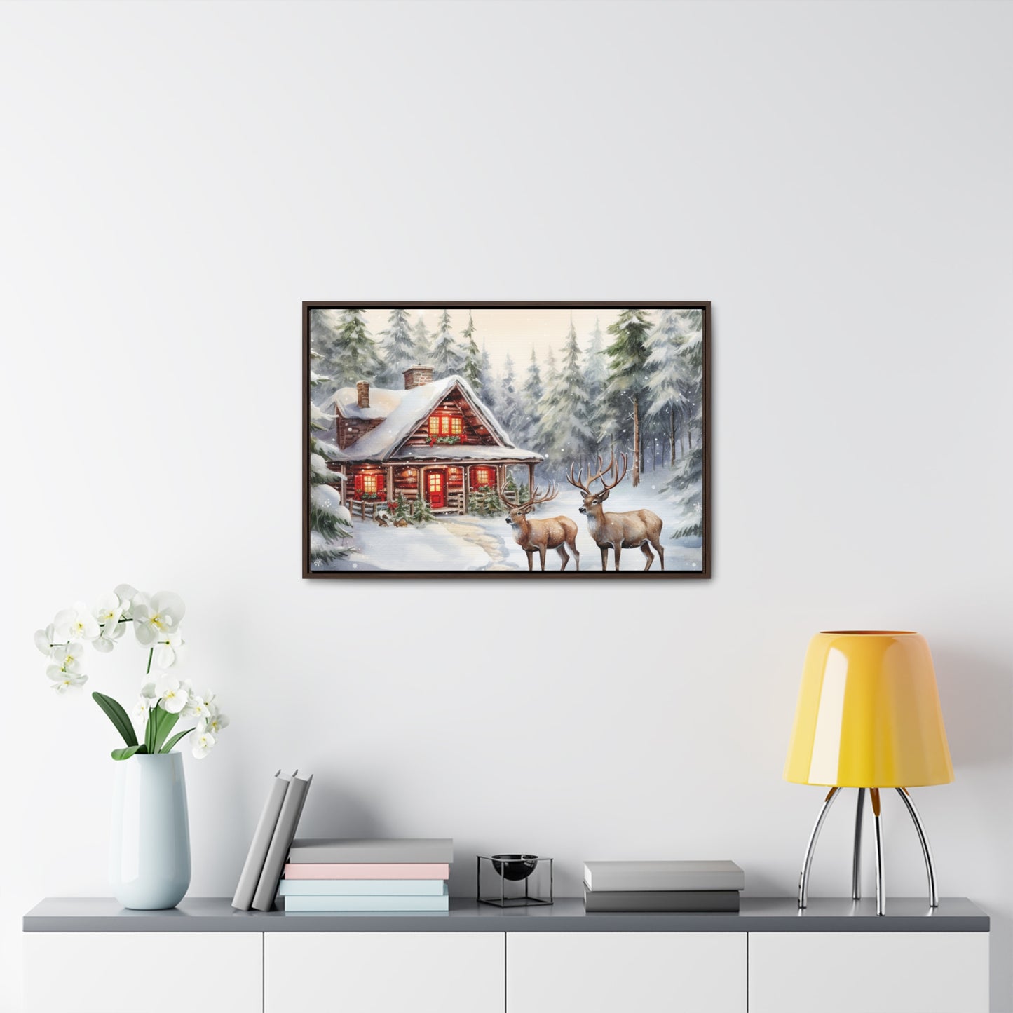 Snowy Cabin Canvas Wraps