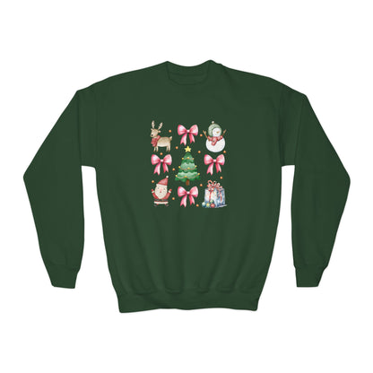 Coquette Christmas Youth Crewneck Sweatshirt