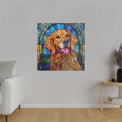 Golden Retriever Wall Art Matte Canvas