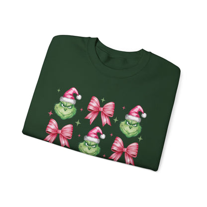 Coquette Grinch Christmas Sweatshirt