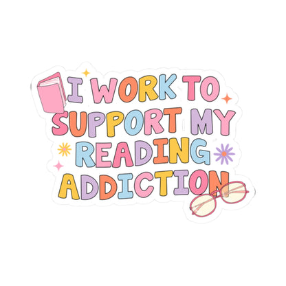 Reading Addiction Kiss-Cut Stickers
