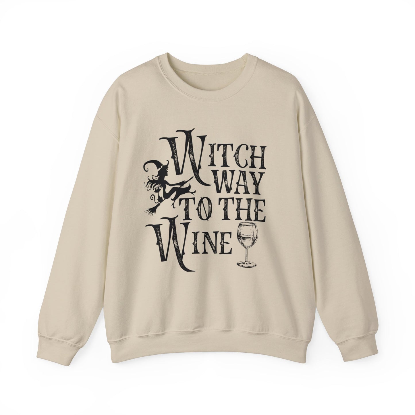 Witch Way to the Wine Halloween Sweatshirt