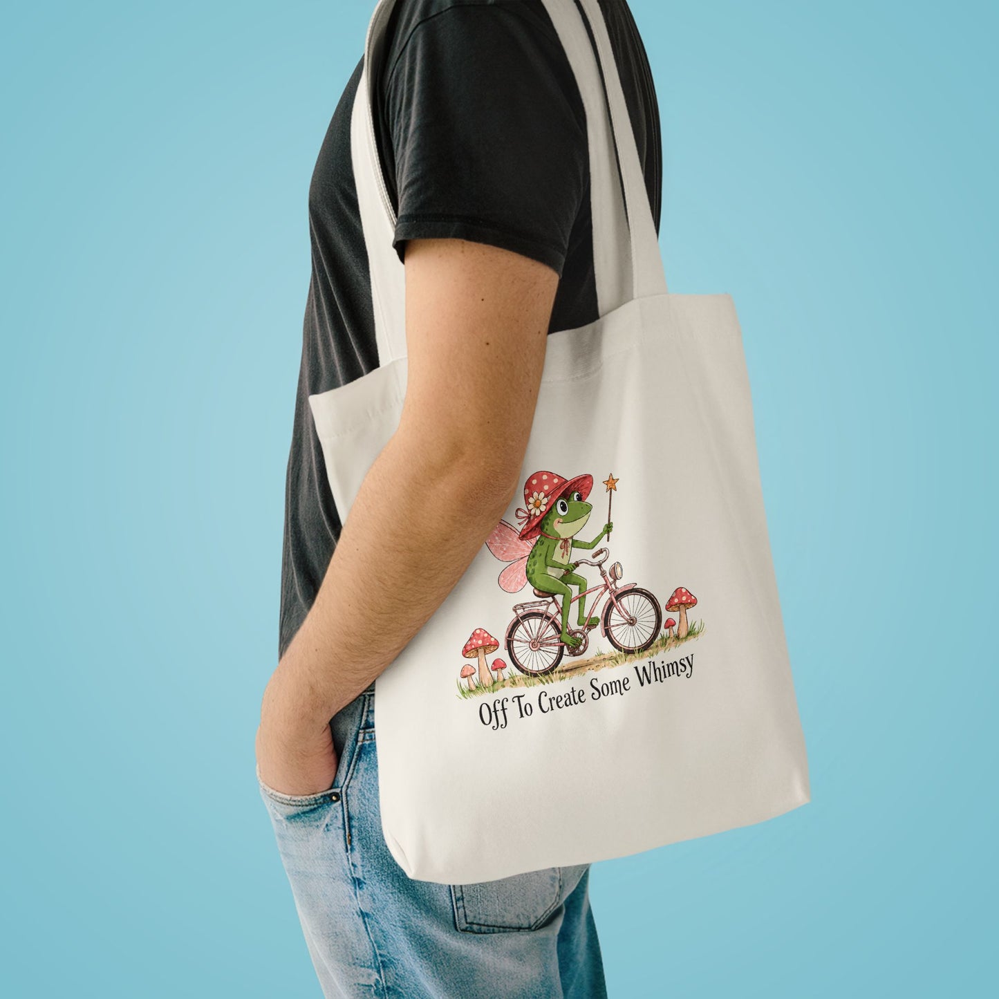 Whimsical Frog Fairy Bicycle Tote