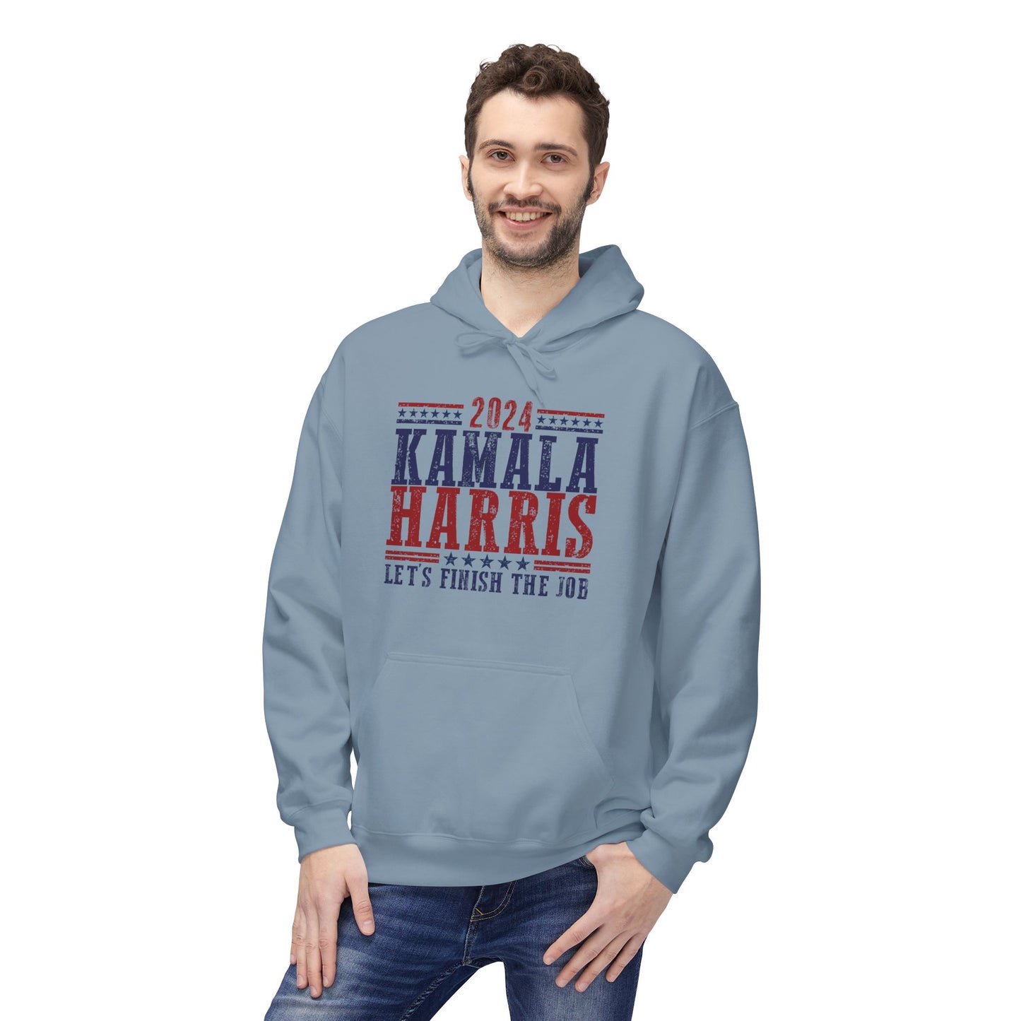 Kamala Harris Let's Finish the Job Unisex Midweight Softstyle  Hoodie